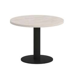 Onix Direct Стол журнальный круглый O.SJ-1 Денвер Светлый/Металл Черный 600*600*450