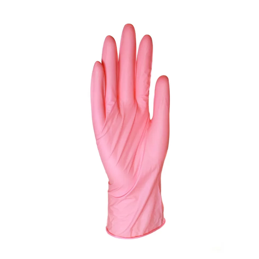 Перчатки нитриловые смотровые нестерильные SitekMed размер XS розовый 50 пар