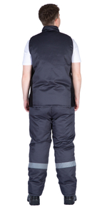 Жилет утепленный "Байкит", т.серый/черный