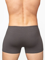 Однотонные мужские трусы-боксеры в рубчик (Размер: M) (Цвет: серый)