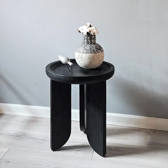 Стол кофейный York, Ø45х50 см, черное дерево