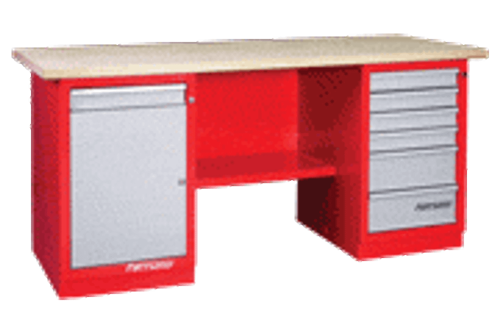 Верстак слесарный 2 тумбы: 1 дверца и 1 ящик/1 дверца и 6 ящиков 01.216 Ferrum