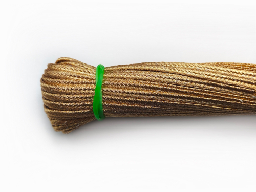 Сутаж полиэстер с люрексом 3мм золото