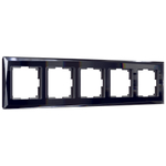 Рамка из стекла на 5 постов Diamant черный W0051208
