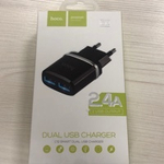СЗУ USB Hoco C12 (12W, 2 порта) Черный