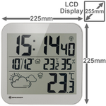 Часы настенные Bresser MyTime LCD, серебристые