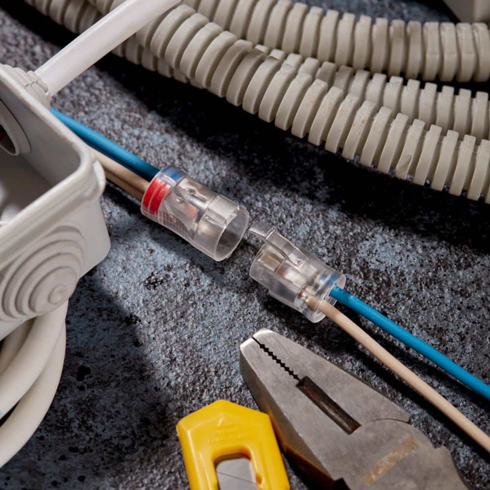 Экспресс-клемма СМК 2273-2x2R проходная разъемная 2 полюса 2х2-проводная 0,5-2,5мм² (50 шт/уп) REXAN