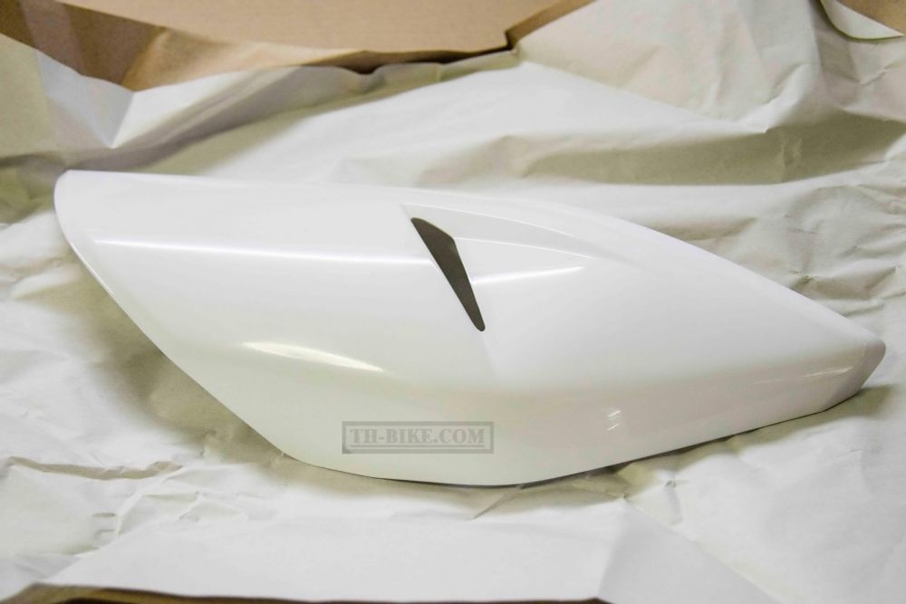 18360-KZZ-900ZB. COVER, FR. MUFFLER *NH196* Honda CRF250L-M 2012-2016. WHITE