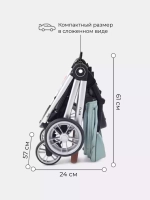 Коляска детская "FLEX" RA084 Ocean Green