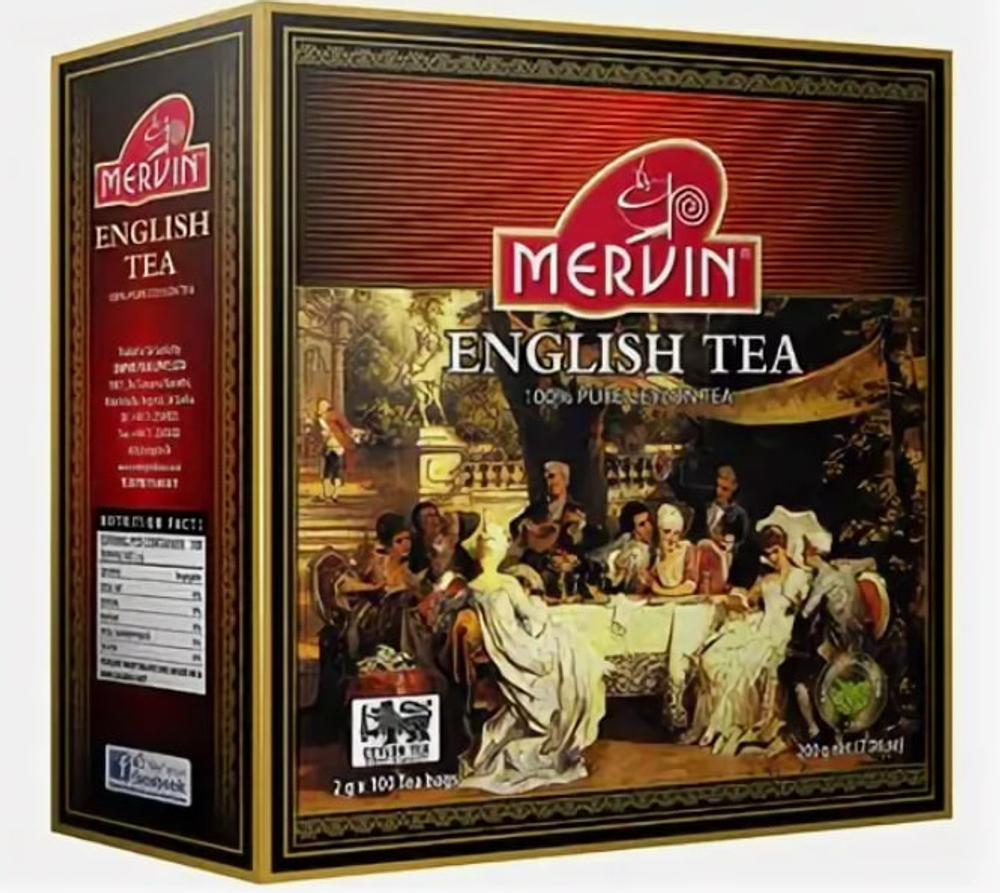 Чай MERVIN ЧЕРН АНГЛИЙСКИЙ 100пак
