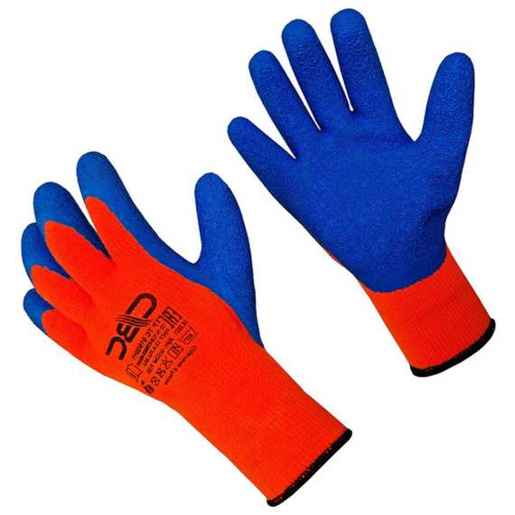 Перчатки акриловые со вспененным латексом РУБИФРОСТ (до -30 С)