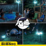 Светодиодный фонарь - прожектор Bell Howell Bionic, в комплекте 2 штуки, для сенсорного освещения заданных объектов с датчиком движения и солнечной батареей №70