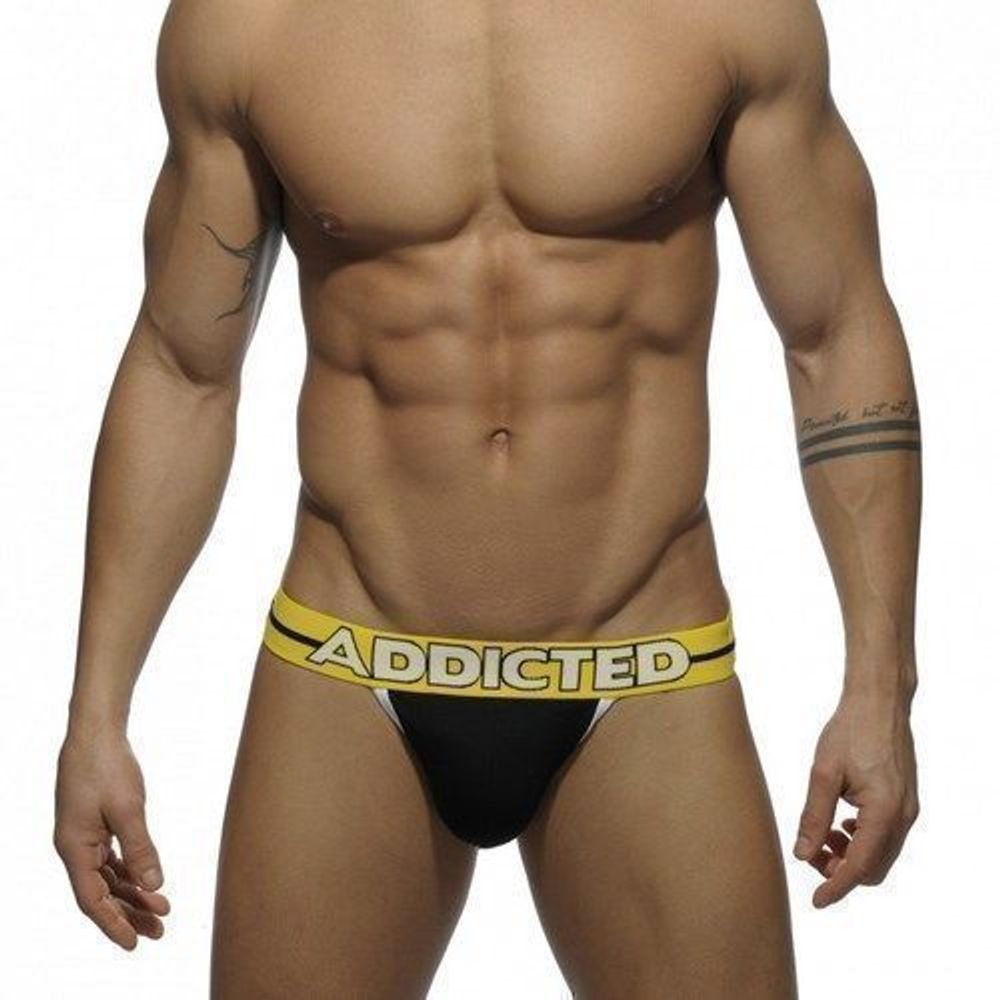Мужские трусы джоки с широкой резинкой ADDICTED Черные