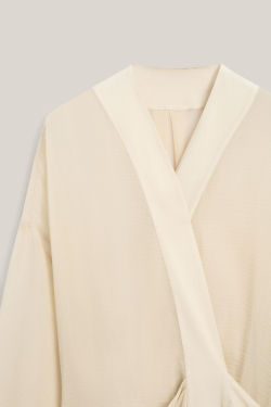 Massimo Dutti Драпированное кимоно - Limited Edition, натуральный