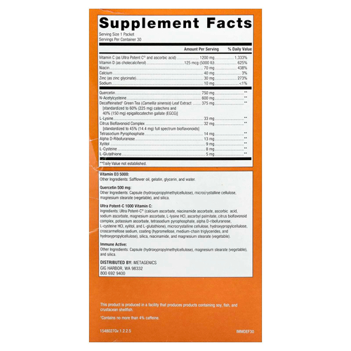 Metagenics, Immune Defense Pack, 30 пакетиков