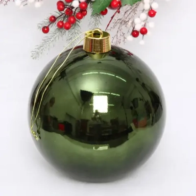 Новогодний шар 25 см «Глянец», изумруд
