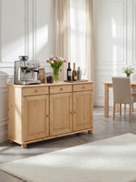 Тумба Лена трехдвернная из сосны, с ящиками (нижняя часть буфета Лена), бейц