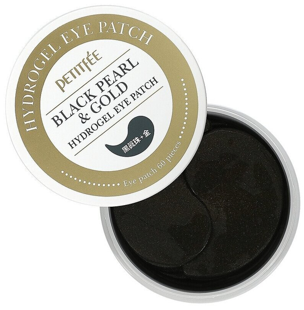 Petitfee Гидрогелевые патчи для глаз Black Pearl & Gold Hydrogel Eye Patch, 60 шт.