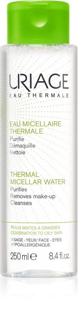 Uriage Hygiene Thermal Micellar Water - Combination to Oily Skin - очищающая мицеллярная жидкость для жирной и комбинированной кожи /   250  ml  / GTIN 3661434003660