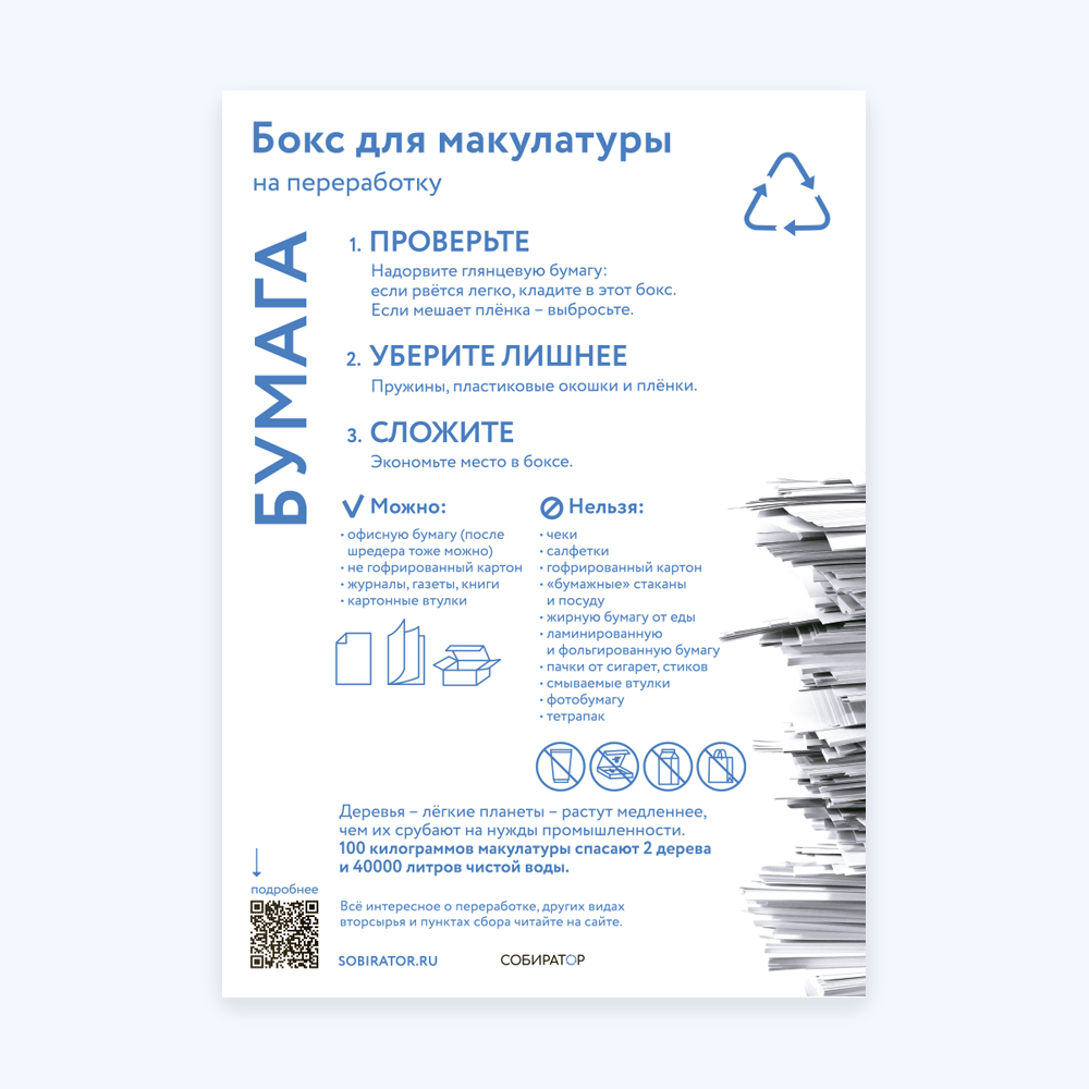 Информационный плакат (Макулатура, А3, на бумаге, Моно)