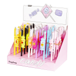 Ручка гелевая Alingar "Конфетка", 0,5 мм, синяя, игольчатый наконечник, круглый цветной пластиковый корпус, карт. уп.