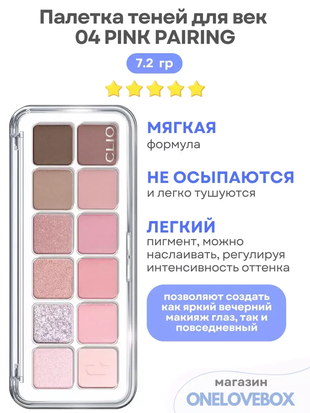 EYE PALETTE AIR 04 PINK PAIRING - Палетка теней для век