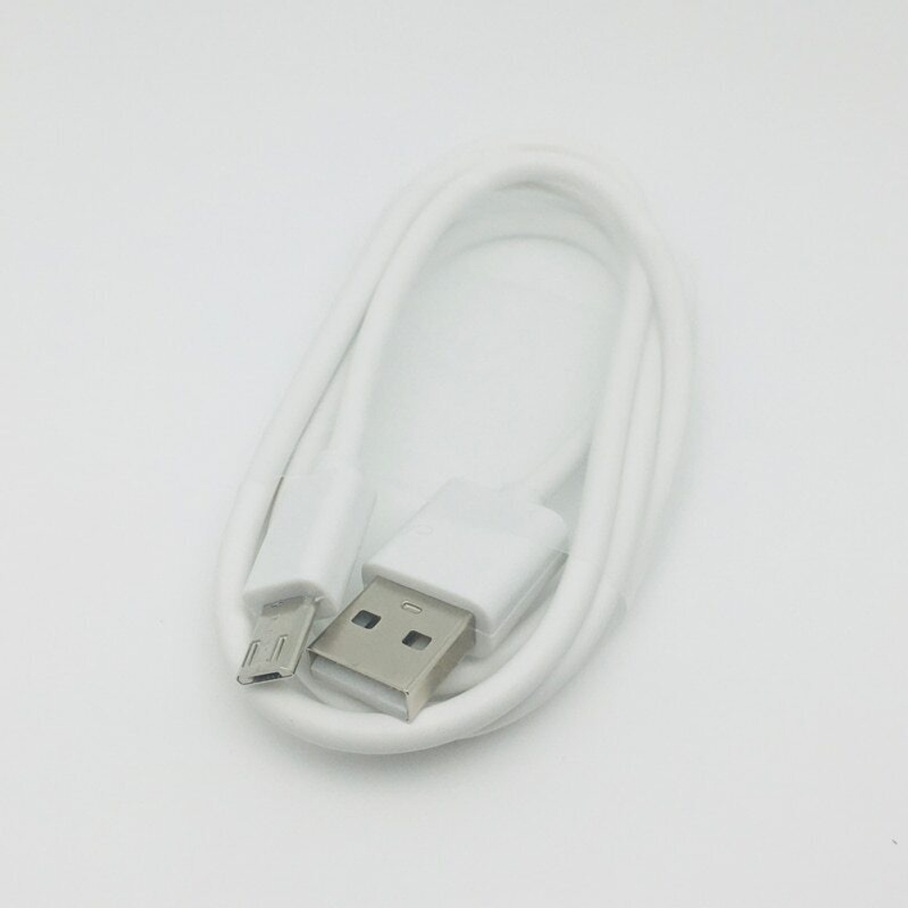Кабель зарядки microUSB - USB удлиненный наконечник 12 мм (DATA) белый