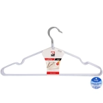 Плечики металлические нескользящие с полимерным покрытием 7шт «ТАРТИТАН», цвет белый, 41см (лейбл Селфи)