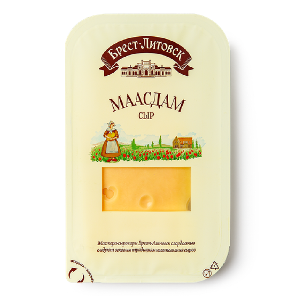 Сыр Брест-Литовск Маасдам 45% 130 гр
