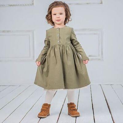 Corduroy dress - Avocado