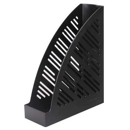 Лоток вертикальный для бумаг BRAUBERG «Standard+», 250×90×300 мм, черный, 2 штуки в комплекте.