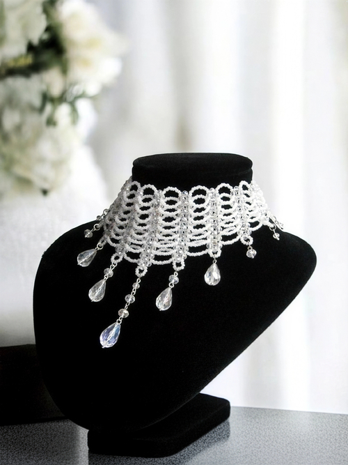 Колье-чокер на новый год и Рождество свадебное "Невеста"