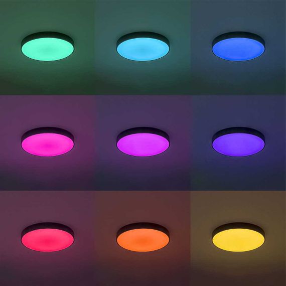 Потолочный светодиодный светильник с пультом ДУ Citilux Купер RGB Черный CL72470G1