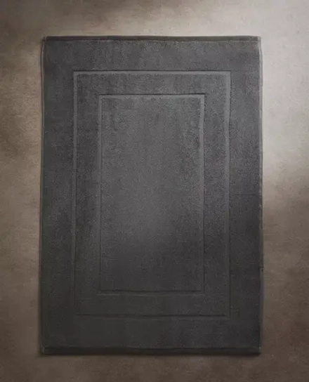 ZARA HOME ХЛОПКОВЫЙ НЕСКОЛЬЗЯЩИЙ КОВРИК ДЛЯ ВАННОЙ, ТЕМНО-СЕРЫЙ