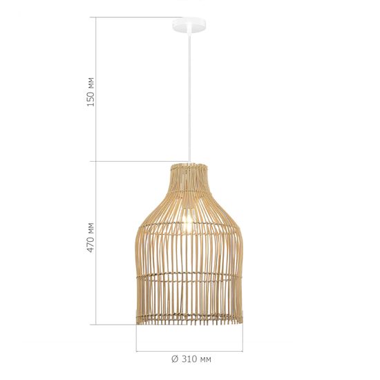 SL1513.523.01 Светильник подвесной ST-Luce Белый/Бежевый E27 1*40W CESTA