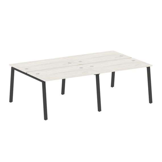 Metal System Рабочая станция на 4 места на А-образном м/к БА.СМ-4.2 Дуб Наварра/Металл Антрацит 2400