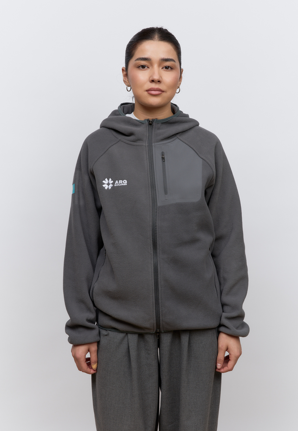 Флисовая кофта на замке ARGYMAQ EXPLORER GREY