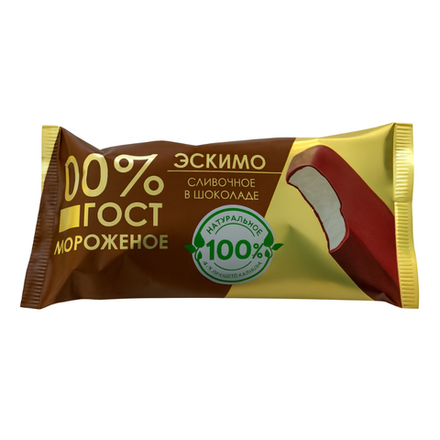 Мороженое Эскимо сливочное в шоколаде 100% ГОСТ 80 гр