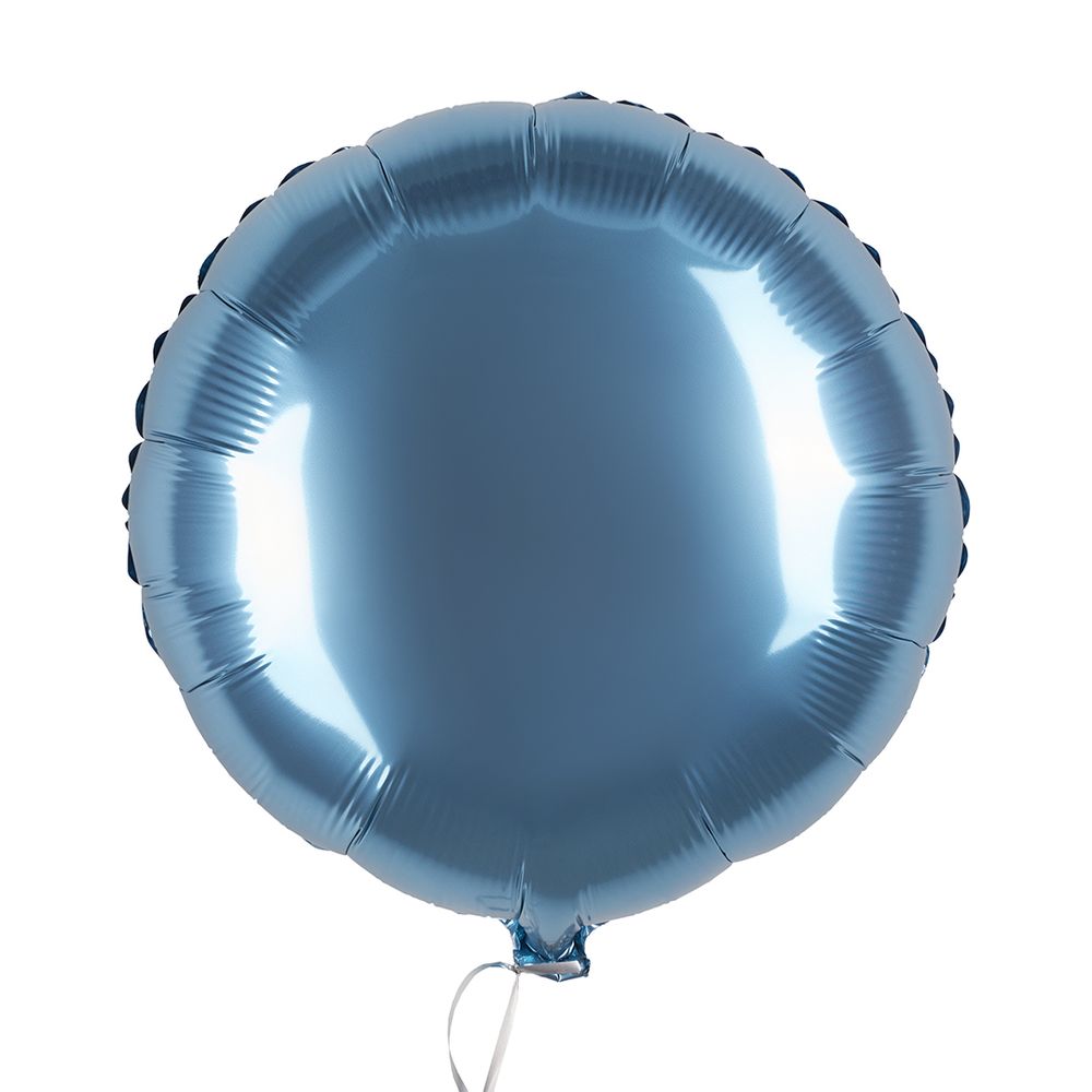 Шар (18''/46 см) Круг, Стальной синий, Сатин, 1 шт.