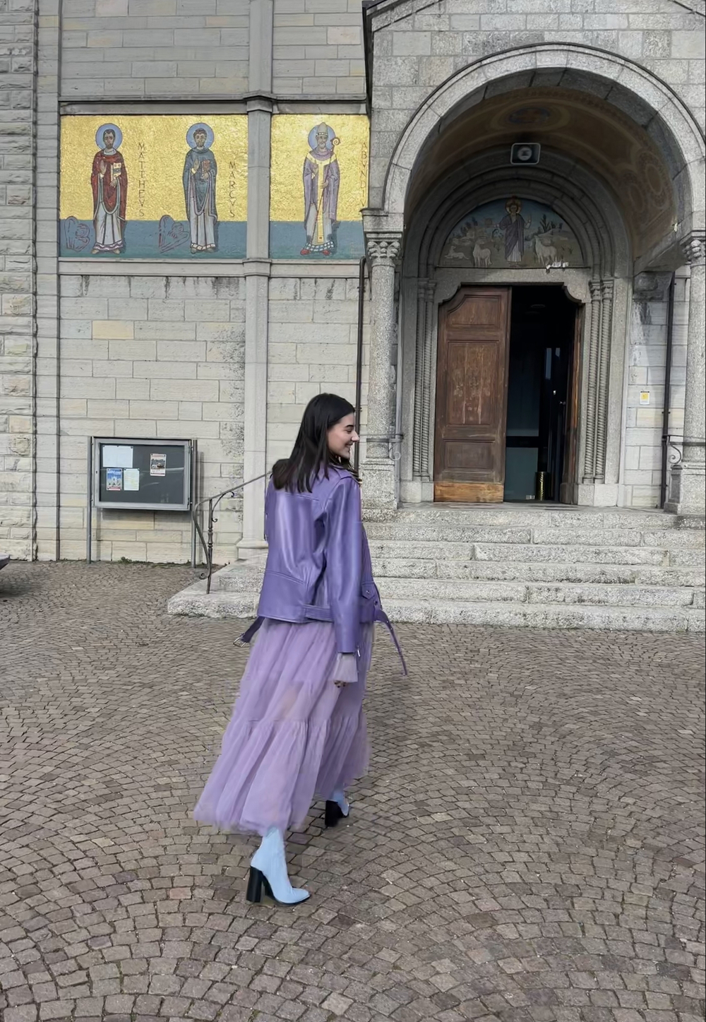 Косуха medium лаванда мягкая кожа