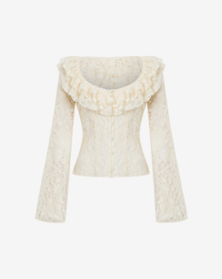 Блуза из кружева с фестонами