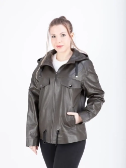 Куртка женская  кожаная большие  размеры
