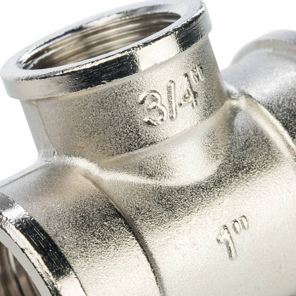 Тройник с внутренней резьбой переходной STOUT SFT 0022 - 1" x 3/4" x 1" (латунь никелированная)