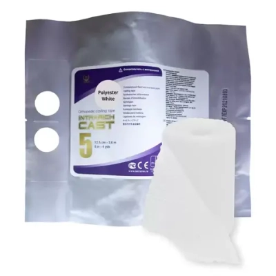 Бинт INTRARICH CAST жесткой фиксации 12,5 см х 3,6 м белый 10 шт