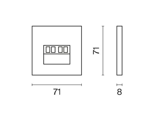 Накладка для розетки акустической 4-местной , S70 (белый глянцевый)