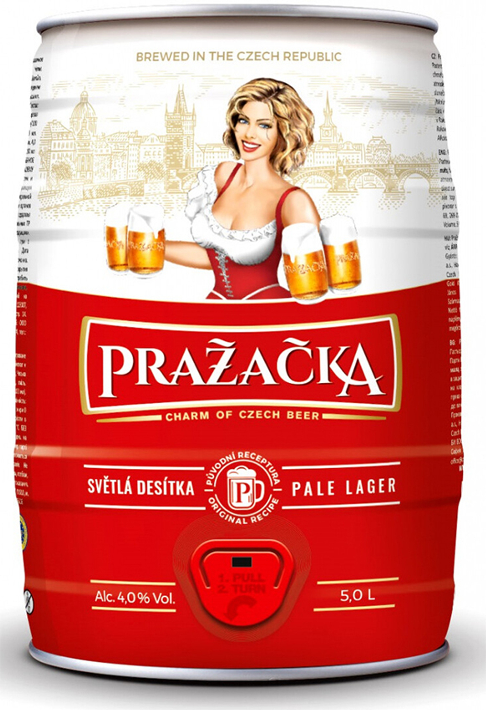 Пиво Пражечка / Prazacka Svetle 5л - бочонок