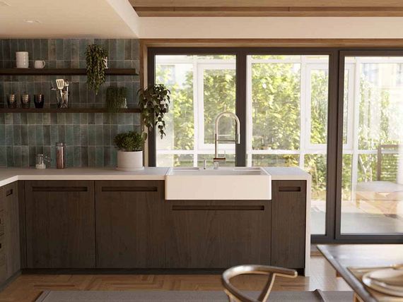 Смеситель OMOIKIRI Kanto-2 Plus-SB-BN-WH латунь/нержавеющая сталь/белый