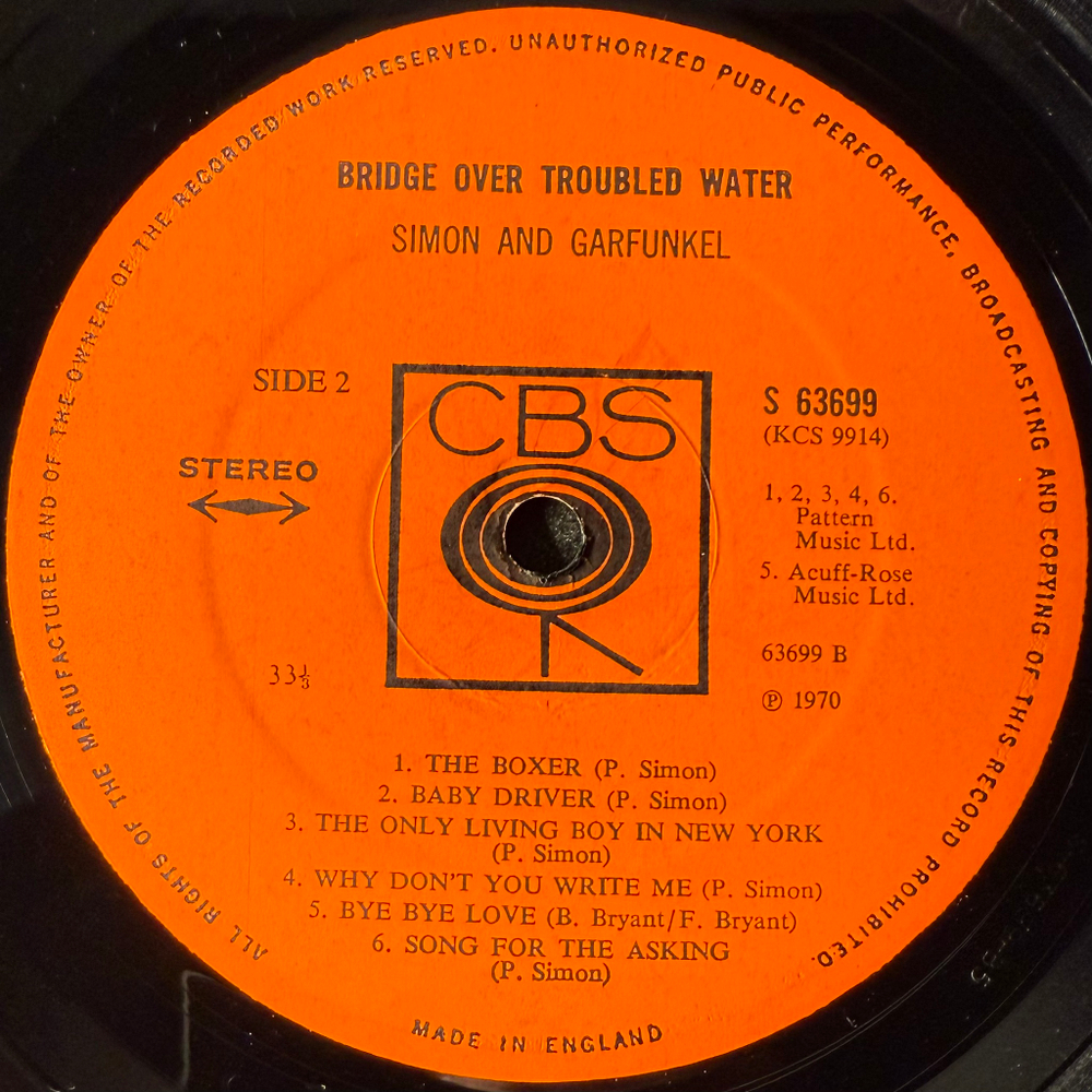 Simon And Garfunkel ‎– Bridge Over Troubled Water (Англия 1970г.)