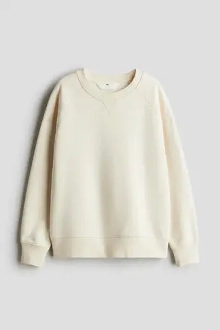 H&M Толстовка с круглым вырезом, кремовый