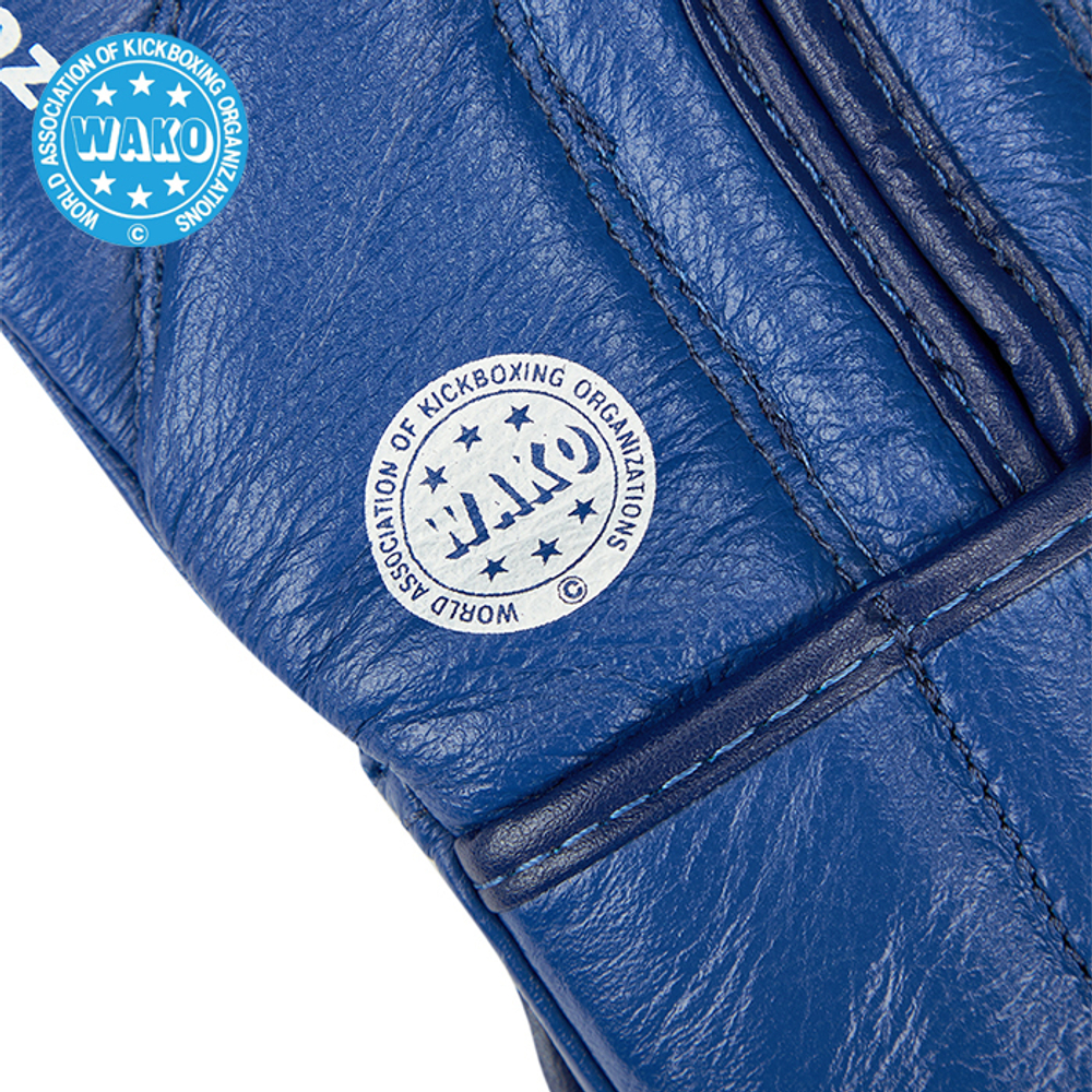 BGS-1213w Кикбоксерские перчатки Super Star WAKO Approved синие